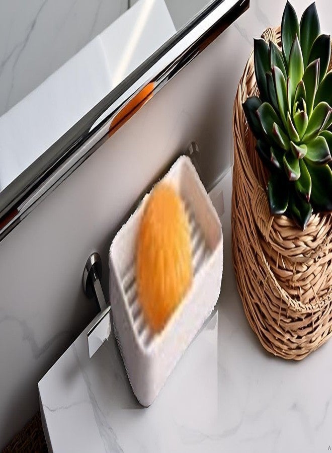 Pathavi Plastic Soap Dish Holder with Drainage Slots - Rectangular Self-Draining Soap Tray for Bathroom & Kitchen Sink, Non-Slip, Durable & Easy to Clean (White) | Pack of 6 - Image 4